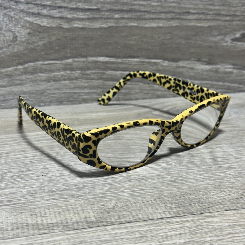 A.J. Morgan Reading Glasses +3.00 Leopard Print Cat Eye Frame 26009 Readers